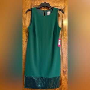 Vince Camuto Forest Green Mini Dress